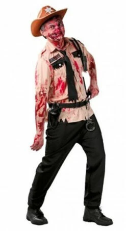 Déguisement Chemise De Policier Zombie