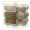 24 Mini Boules De Noel Blanches