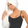 Perruque Longue Hippie Blanche -WIDMANN Soldes 4175