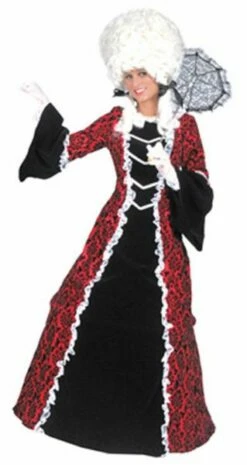 Déguisement De Marquise Noire Et Rouge