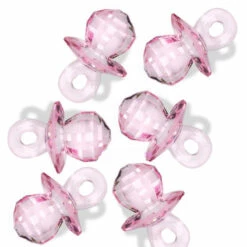 6 TETINES ACRYLIQUES ROSES