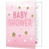 8 INVITATIONS BABY SHOWER ETOILE ROSE -WIDMANN Soldes 8 invitations baby shower roses