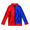 Blouson Bombers Adulte Métallisé Rouge Et Bleu Harley Quinn -WIDMANN Soldes blouson bomber rouge bleu harley quinn adulte