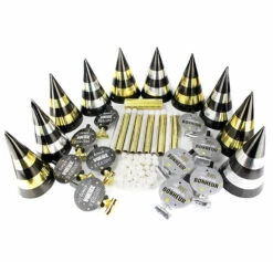 Cotillons 10 Personnes Or , Argent ,noir