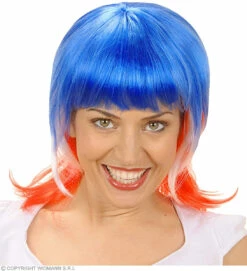 WIDMANN PERRUQUE SUPPORTER FRANCE BLEU BLANC ROUGE