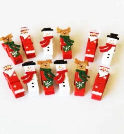 12 Pinces Thème Noel