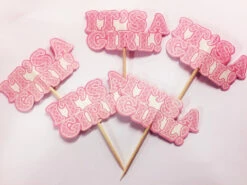 Mini Piques à Cup Cakes Roses It's A Girl