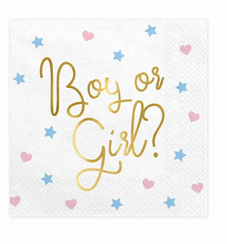 20 Serviettes En Papier Fille Ou Garçon 3 20 Serviettes En Papier Fille Ou Garçon