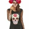 AMSCAN Tee Shirt Jour Des Morts Mexicain 2 AMSCAN Tee Shirt Jour Des Morts Mexicain -WIDMANN Soldes tee shirt jour des morts mexicains