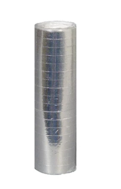 5 Rouleaux De Serpentins Métallisés Argent